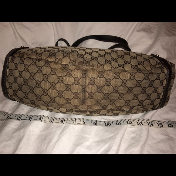 GUCCI Monogram Medium Abbey Shoulder Bag Brown - Picture 2 of 12